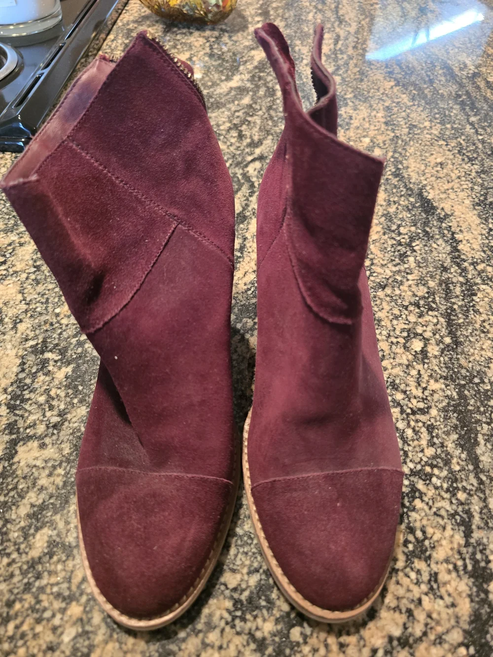 Steve Madden Burgundy Ankle Booties